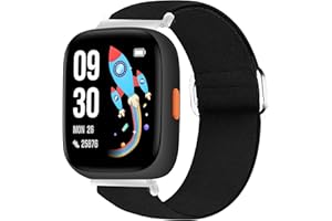 Blueshaweu Adjustable Fabric Straps (22 mm) for Biggerfive Children's Smartwatch - Super Soft, Stretchy with High Elasticity - Compatible with Biggerfive Brave and Brave2 Smartwatch