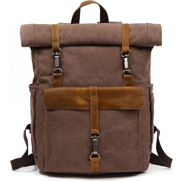 FANDARE Retro 15.6 Inch Laptop Rugzak Outdoor Reizen Werk Student Wandelen Schooltassen Daypack Canvas Zwart M Vrijetijdsrugzak 671072312