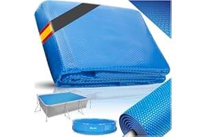 tectake® Lona Solar Piscina Desmontable, Cobertor Solar para Calentar Agua, Manta Termica Resistente, Cubierta Compacta para Piscina Hinchable - 160 x 260 x 1 cm