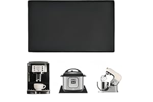 HJYDGJ Tapis en silicone pour machine à café en silicone, tapis de machine à café en silicone, tapis de machine à café avec lèvre, sous-machine à café antidérapant, tapis en caoutchouc multifonctionnel, noir