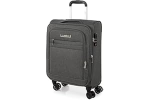 JASLEN - Valise Cabine Avion - Bagages Cabine Résistant - Petite Valise Semi Rigide - Bagage Cabine 4 roulettes - Valise Ultra Légère Cadenas à Combinaison - Bagage Cabine en Matériau EVA, Anthracite