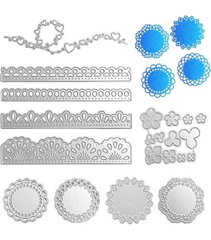 Globleland 3 Pz Fiori In Metallo Fustelle Taglio Carta Pizzo Fustelle Per Carta Di Carta Fai Da Te Decorazione Del Mestiere Forniture Matte Platino
