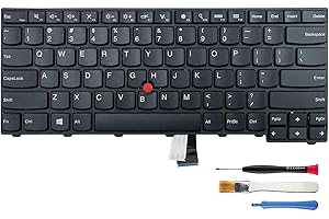 LIAN MO Laptop Keyboard for Lenovo ThinkPad T440 T440P T440S T450 T450S T460 L440 L450 L460 L470 T431S E431 E440 Replacement Keyboard US QWERTY Layout with Trackpoint,Installation Tools