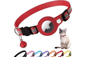 Croc-Cat® - Collar de gato, accesorio compatible con airtag Apple, collar con hebilla de seguridad antiestrangulamiento para gatitos y perros pequeños, GPS chat airtag no incluido