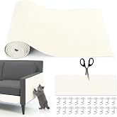 300 cm x 40 cm Cat Scratching Mat, Self-Adhesive, DIY Cuttable Protector Sofa Cats with 20 Screws to Protect Sofa Furniture W