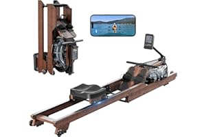 ‎DRIPEX Dripex Faltbares Wasser-Rudergerät für Zuhause aus Massivholz| mit LCD-Display & Bluetooth App | Ergonomischer Sitz | bis 400LBS Belastbarkeit | Klappbar für platzsparende Aufbewahrung