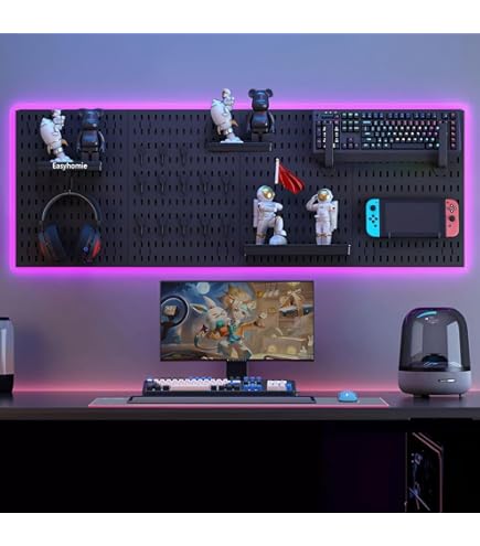 Soubeoii Metal Pegboard Kit - 4 Pink Carbon Steel Boards (24"x24") With 26 Accessories, Magnetic & Modular Wall Organizer