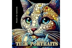 Mosaik Tier Portraits Malbuch für Erwachsene: Mosaik Malbuch für Erwachsene | Tiere Malbuch Dot Painting | Ausmalbuch Punkte Malbuch Haustiere