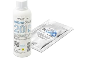 ‎NAVIR PROFESIONAL NAVIR Profesional Decoblonde Haarbleichpulver, blau, bis zu 7 Farbtöne, mit Keratin + Wasserstoffperoxid in Creme, für Damen und Herren (Pulver 25 g + Wasser 75 ml, 20 Vol)