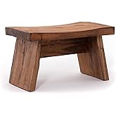 Ruige bank gemaakt van zware houten balk. - houten banken en krukjes voor binnen en buiten - Zitmeubels, banken, fauteuils, stoelen sofa's - De Jong Interieur