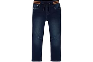 VERTBAUDET Pantalon Droit garçon en Molleton Effet Denim