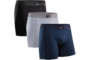 DANISH ENDURANCE Calzoncillos Hombre Bóxer Algodón Premium, con o Sin Bragueta, Pack de 3 o 10, Ropa Interior Cómoda y Elástica