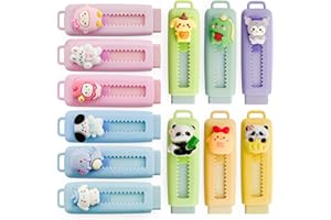 GOTFUN 12 sztuk wsuwanych gumek do mazania, śliczne gumki do mazania, wiele kolorów, dla uczniów, do pisania, biura, rysowania, na imprezę dla dzieci