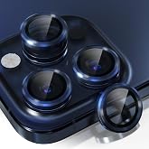 Choiche iPhone 15 Pro/iPhone 15 Pro Max Kamera Lens Koruyucu, 9H Temperli Cam Kamera Kapağı Ekran Koruyucu Metal Halka Dekora