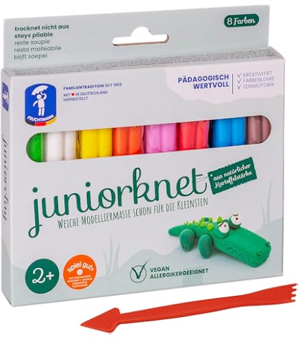 Feuchtmann 628.1342 – Scuola Edu Bucket, 14 aste Colorate, plastilina indeformabile 3+, Circa 1960 g, in Secchio Riutilizzabile, Multicolore, 628 1342