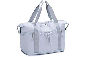 BAGROUPS Sac de Voyage 32L Sac Cabine Avion 40x30x20 Transavia Sacs 40x30x20 Cabine Volotea Extensible Bagage a Main Pliable Imperméable pour Weekend Sport d'Hôpital Homme Femme Gris