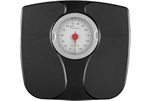 LITTLE BALANCE 8727 Confort 150, Pèse-personne mécanique, Balance avec écran XL, Forme compacte, 150 kg, Anthracite