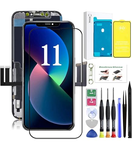 IPhone 11 Screen Replacement 6.1 Inch – Full Assembly With Pre-Installed Earpiece, Tools & Seal Included