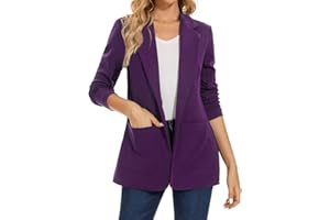 MINTLIMIT Women's Blazer Suit Jacket, Notched Lapel, One Button, Patch Pockets, Mint, Standard Length, Polyester, Long Sleeve, Business&Casual