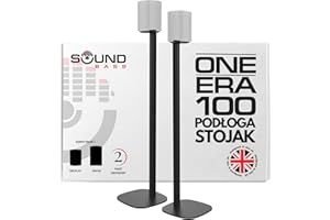One / ERA100 Stojak na Podłogę (2szt), Czarny | Kompatybilny z Sonos One, Play:1, One Gen 2, One SL | Kompatybilny z ERA 100 | Zaprojektowany przez Sound Bass UK. Zestaw podwójny