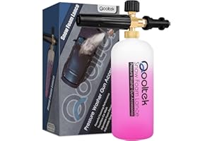 Qooltek Cannone Schiuma 1 Litro Lancia Schiuma Erogatore di Sapone Ugello per Karcher K2 K3 K4 K5 K6 K7 Idropulitrice