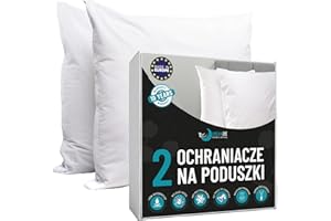 Dreamzie Poszewka na poduszkę, wodoszczelna, bawełna, z certyfikatem Oeko Tex®, z zamkiem błyskawicznym, oddychająca, hipoalergiczna, antybakteryjna, ochrona przeciw roztoczom, 50 x 75 cm, 2 szt.