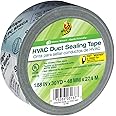 Duck Brand HVAC Duct Sealing Tape, Silver, 1.88 Inches x 30 Yards, 1 Roll (1404523)