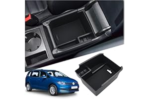 Ruiya Kompatybilny z VW Touran MK2 2016-2024 2025 konsola środkowa, pudełko do przechowywania, organizer do podłokietnika VW Touran, organizer na podłokietnik środkowy, schowek na rękawiczki,