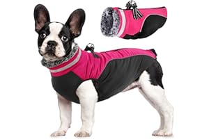 Lairle Dog Coat Waterproof Dog Coats Winter Dog Jacket Dog Clothes Dog Harness Coat Reflective Dog Coat with Harness for Small Medium Large Dogs