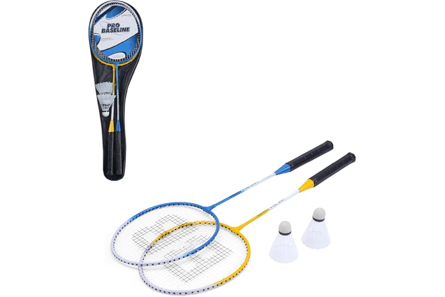 Baseline Toyrific Badminton Racquets and Shuttlecocks with Carry Bag for 2 Players