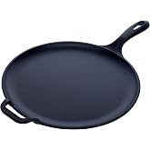 VICTORIA Comal Induction Cooktop Iron Cured Cast Iron for Pizza, Tortillas 30 cm, Fire, Barbecue, Oven, Ceramic Hob, Gas, Cur