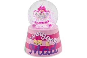 SILVER BUFFALO Disney Alice in Wonderland Cheshire Cat Mini Light-Up Snow Globe | 3 Inches Tall