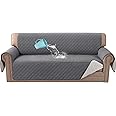 BellaHills Sofa Cover 100% Waterproof Sofa Cover 3 seater Sofa Slipcovers Triple Non-Slip Couch Covers 3 Seater Washable Sofa Protector with Elastic Strap for Kids/Pets (Sofa 70", Gray)