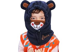 DORRISO Bambini Caldo Cappello Piccoli Protezione Collo Set Testa con Cappuccio Cute Little Animale Cartone Animato Cappelli Adatto per Bambine Ragazze di 1-8 Anni