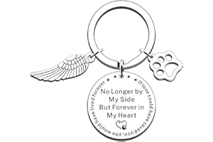 JMIMO Pet Dog Memorial Keyring for Pet Dog Cat Lover Sympathy Gift Loss of Dog Personalized Remembrance Keyring with Dog Cat Paw Prints Gifts Forever in My Heart