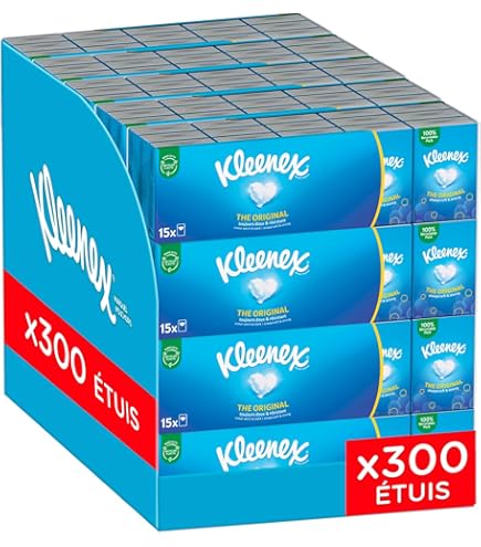 MOUCHOIRS BOÎTE RECTANGLE KLEENEX® 2 PLIS 100 Formats Blanc X2400