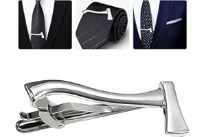 NOEKYE Krawattennadel Krawattenklammer Krawattennadeln Tie Krawatten Clip Krawattenklammern für Herren Männer Silber