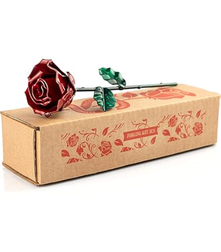 Rosa Metallica Eterna 'I Love You' – Fiore In Metallo Con Messaggio Romantico, Regalo Per Lei Per Compleanno, Anniversario, San Valentino - 2