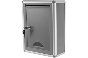 Bassulouda Buzón de correo de aleación de aluminio vintage cerradura para decoración hogar y jardín