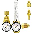 OYHBO Argon CO2 Flow Meter Gas Regulator for TIG MIG Welding Welder CGA580 Inlet 0-3500PSI Dual Gauges