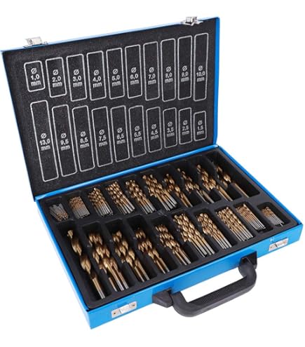 Set Cacciaviti Professionali Set 170 Pezzi Punte Trapano HSS Professionali - Da 1 A 10 Mm Per Metallo, Legno E Plastica Kit Punte Metallo Professionali - Foto 4
