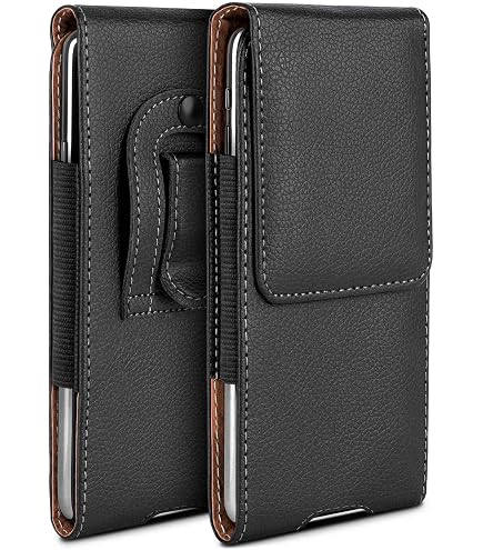 Étui Ceinture Moex Pour IPhone 16 - Nylon Renforcé - Noir - Avec Mousqueton
