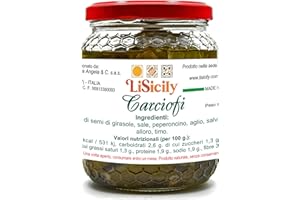 LISICILY DOLCI PER PASSIONE LiSicily - CARCIOFI LIGURI SOTT'OLIO - 200 Gr SGOCCIOLATO | Carciofi Sott'Olio Aromatizzati, ideali per Aperitivi, come Antipasti e Bruschette - Bontà Ligure Genuina in Vasetto Salva Freschezza