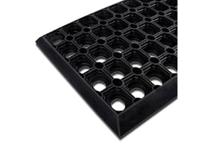 ETM Gomma scaglionamento all'americana Octo khalia-foto | Rettangolare | Antiscivolo | Per le scale in ambienti esterni | Singolarmente o in Set di 5, Nero