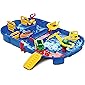 AquaPlay - LockBox - Wasserbahn als Transportkoffer mit 27 Teilen, Spieleset inklusive 1 Hippo Wilma, Amphibienauto und…