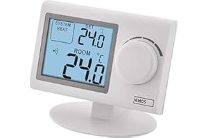 Emos - Termostato interior electrónico inalámbrico para sistema de calefacción y refrigeración