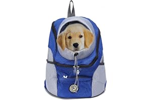 PAPIEEED Mochila para Transportar Mascotas para Perros pequeños y Gatos， Bolsa de Viaje para Mascotas con Manos Libres, diseño Transpirable y Parte Inferior Impermeable para Senderismo y Viajes