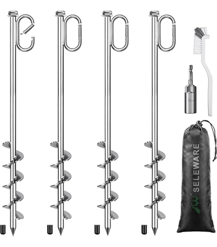 Lifeswell 4 stuks tentharingen, 30,5 cm, robuust, volledig gelast, spiraalvormig, voor tenten, trampolines, schuren, schommels, huisdierbevestiging