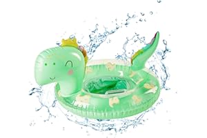 TAEKOOKI Schwimmsitz Baby, Aufblasbare Schwimmen Float Kinder, Baby Schwimmen Ring, Schwimmring Schwimmtrainer für Kinder von 1 bis 5 Jahren (Grüner Dinosaurier)