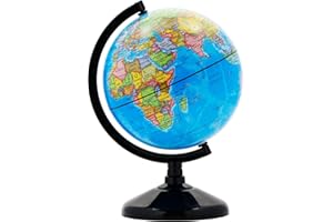 Exerz 14cm Globe Terrestre - Carte en Français - Globe politique éducatif - Décoration/Géographie - Diamètre 14cm
